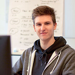 Lucas, Auszubildender zum Fachinformatiker für Systemintegration im 1. Lehrjahr